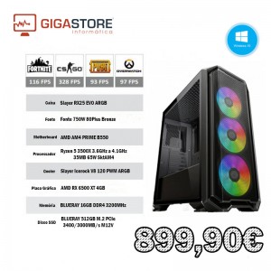 Gigastore Gamer Ryzen 5 3500X 3.6Ghz Ram 16GB RX 6500 XT